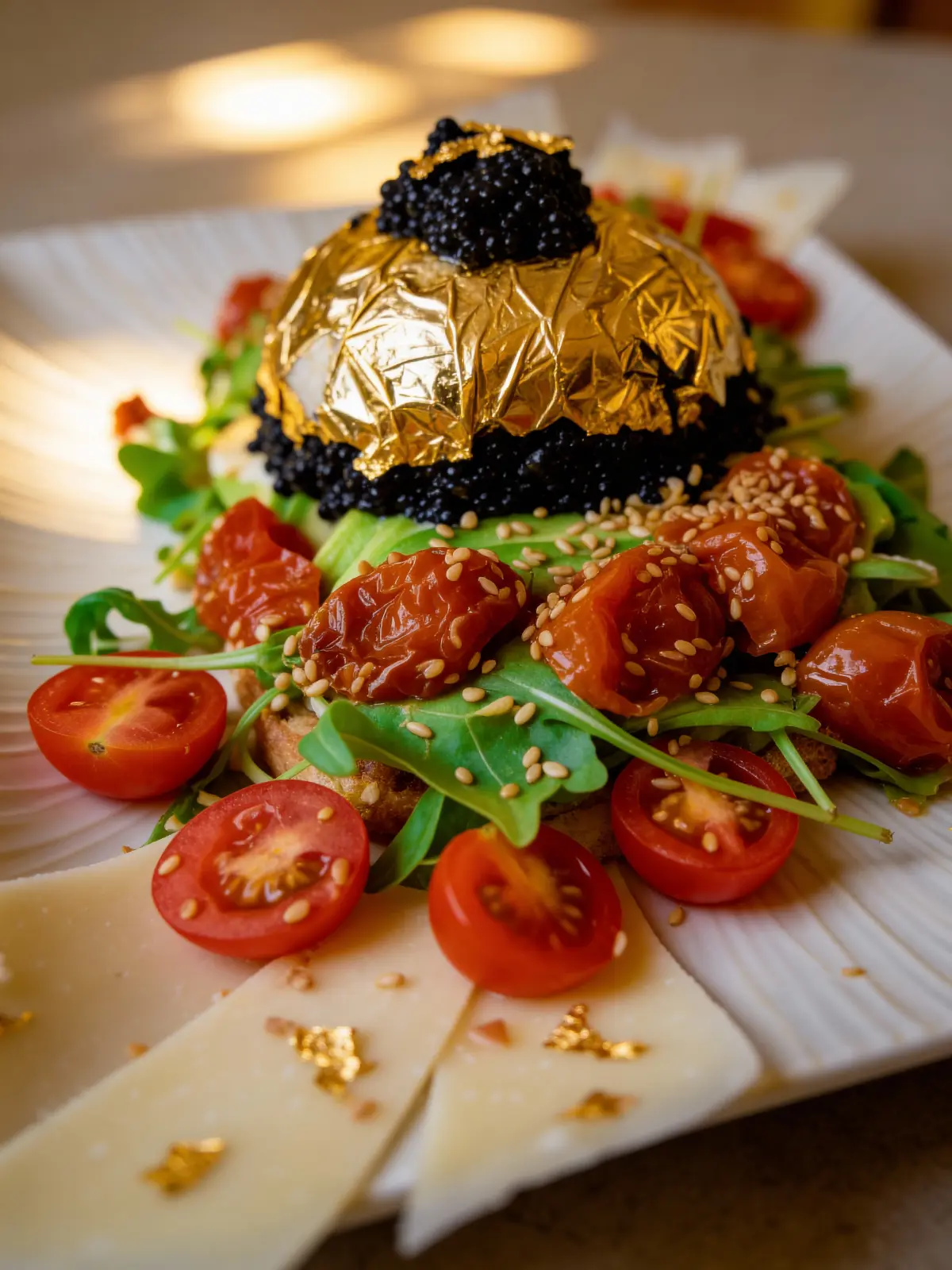 Mejores tostadas en Barcelona Tostada Gold - Lujo y Exclusividad en tu Mesa toques de caviar y la acompañamos con un mini cava - Best toasts in Barcelona: Gold Toast - Luxury and Exclusivity on your table, touches of caviar and accompanied by a mini cava - Millors torrades a Barcelona Torrada Gold - Luxe i Exclusivitat a la teva Taula tocs de caviar i l'acompanyem amb un mini cava